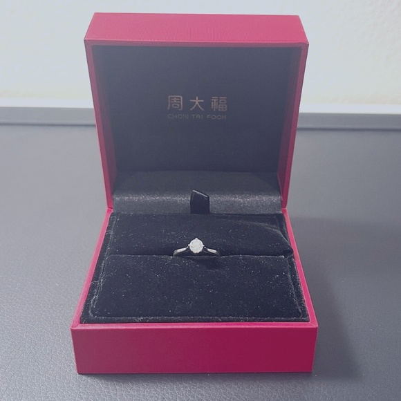 0.45 Carat Diamond Mounted on 18k White Gold Ring - Picture 1 of 10
